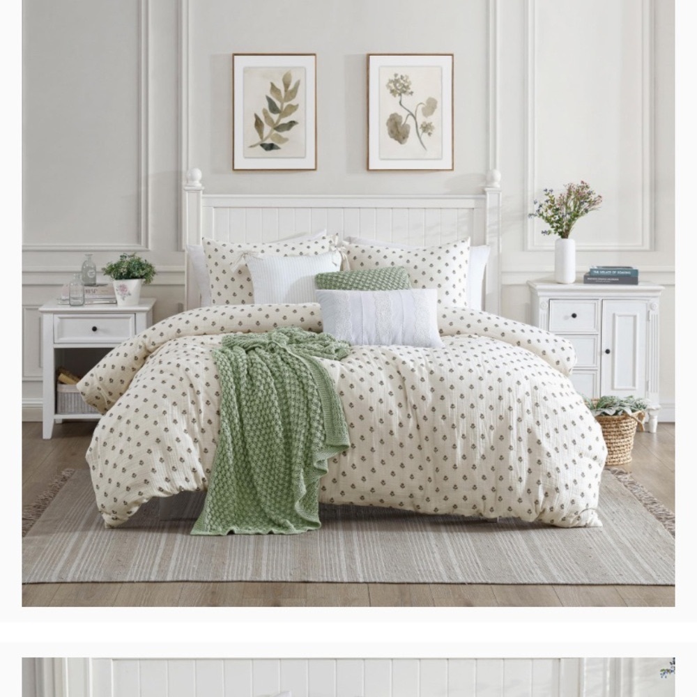 Peri Home 100% Cotton 3-Piece Comforter and Sham Set, Multi Block Print Gauze